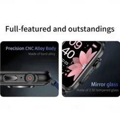 696 H23 Smart Watch 1.57 inch Smart Band Fitness Bracelet Bluetooth Pedometer Call Reminder Sleep Tracker Compatible with Android iOS Women Hands-Free Calls Message Reminder IP 67 31.5mm Watch Case