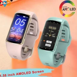 696 H28 Smart Watch 1.58 inch Smart Band Fitness Bracelet Bluetooth ECG+PPG Pedometer Call Reminder Compatible with Android iOS Women Men Hands-Free Calls Message Reminder IP 67 25mm Watch Case