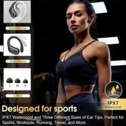 696 HD65 Hands Free Telephone Driving Headset Ear Hook Bluetooth 5.3 Noise cancellation Stereo ENC Environmental Noise Cancellation for Apple Samsung Huawei Xiaomi MI Office Business Travel