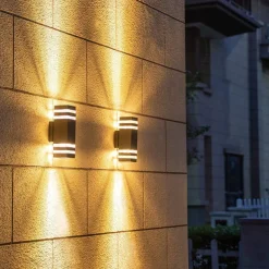 1 Head 2 Heads Outdoor Waterproof LED Wall Light Aluminum Alloy Material and Various Styles Modern Villa Courtyard Wall Lamp