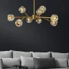 9 Heads 80 cm Gold Ceiling Lights Luxury Chandelier Made of Premium Copper Brass Modern Fashion 110-120V 220-240V