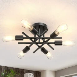 4 Heads 6 Heads Ceiling Light LED Metal Vintage Industrial Style Black Artistic Modern 220-240V