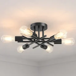 4 Heads 6 Heads Ceiling Light LED Metal Vintage Industrial Style Black Artistic Modern 220-240V