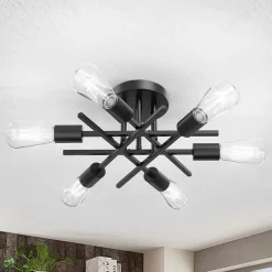 4 Heads 6 Heads Ceiling Light LED Metal Vintage Industrial Style Black Artistic Modern 220-240V