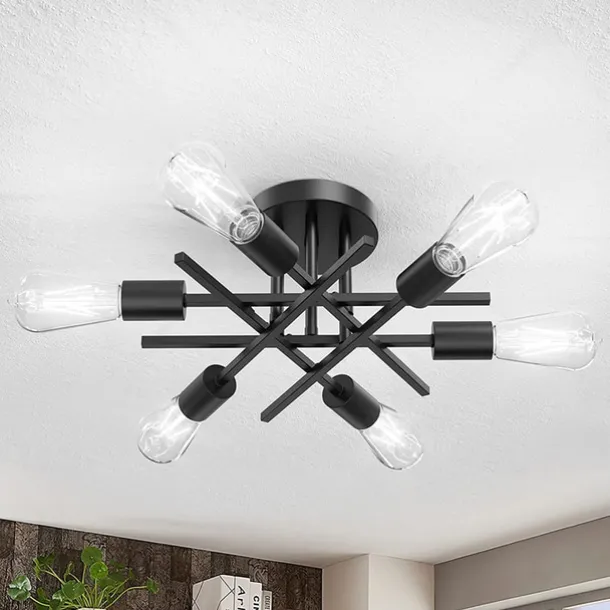 4 Heads 6 Heads Ceiling Light LED Metal Vintage Industrial Style Black Artistic Modern 220-240V