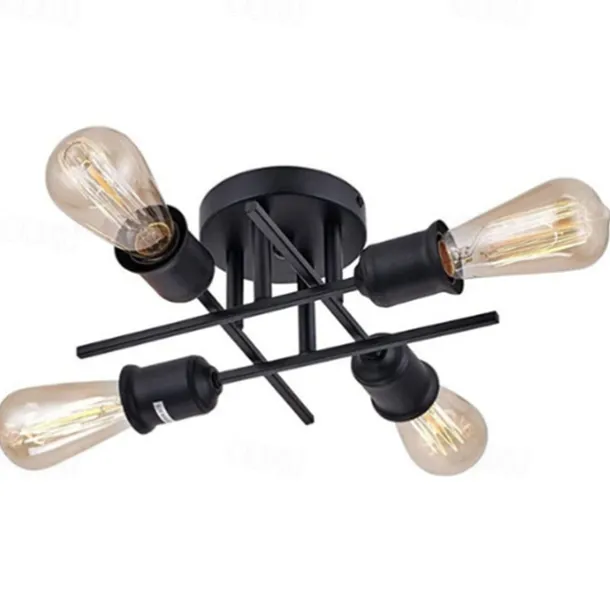 4 Heads 6 Heads Ceiling Light LED Metal Vintage Industrial Style Black Artistic Modern 220-240V