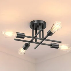 4 Heads 6 Heads Ceiling Light LED Metal Vintage Industrial Style Black Artistic Modern 220-240V
