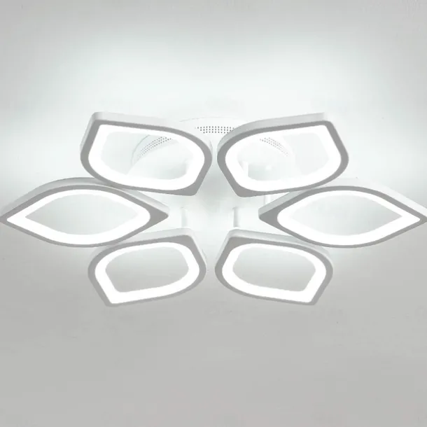 6/8/12/15 Heads LED Ceiling Light Lotus Design Ceiling Lamp Modern Artistic Metal Acrylic Style Stepless Dimming Bedroom Painted Finish Lights 110-240V ONLY DIMMABLE WITH REMOTE CONTROL Flower Design