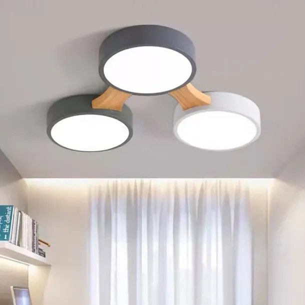 3/4/5 Heads LED Ceiling Light Nordic Style Flush Mount Wood Painted Finishes Modern Basic 110-120V 220-240V