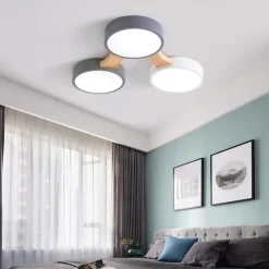 3/4/5 Heads LED Ceiling Light Nordic Style Flush Mount Wood Painted Finishes Modern Basic 110-120V 220-240V