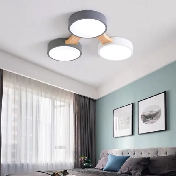 3/4/5 Heads LED Ceiling Light Nordic Style Flush Mount Wood Painted Finishes Modern Basic 110-120V 220-240V