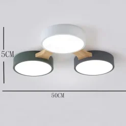 3/4/5 Heads LED Ceiling Light Nordic Style Flush Mount Wood Painted Finishes Modern Basic 110-120V 220-240V