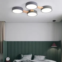 3/4/5 Heads LED Ceiling Light Nordic Style Flush Mount Wood Painted Finishes Modern Basic 110-120V 220-240V