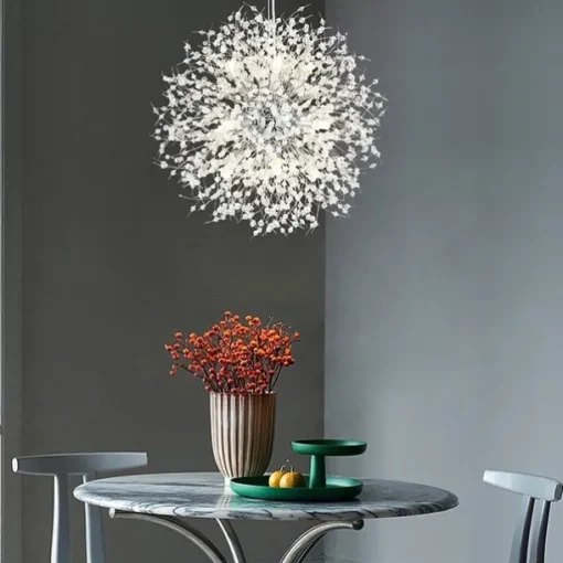 8/9/12 Heads LED Pendant Light Nordic Dandelion Chandelier Fireworks Crystal Lamp Artistic Living Room Dining Room Bedroom Lamp Romantic Clothing Store Bar Lamp 15-22inch