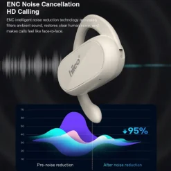 696 HI92 Hands Free Telephone Driving Headset Ear Hook Bluetooth 5.3 Noise cancellation for Apple Samsung Huawei Xiaomi MI Everyday Use Traveling Cycling Office Business Travel Entertainment Car