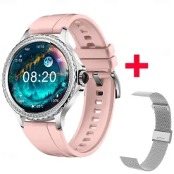 696 HK27 Smart Watch 1.3 inch Smart Band Fitness Bracelet Bluetooth Pedometer Call Reminder Sleep Tracker Compatible with Android iOS Women Hands-Free Calls Message Reminder IP 67 42mm Watch Case