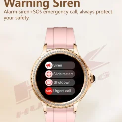 696 HK27 Smart Watch 1.3 inch Smart Band Fitness Bracelet Bluetooth Pedometer Call Reminder Sleep Tracker Compatible with Android iOS Women Hands-Free Calls Message Reminder IP 67 42mm Watch Case