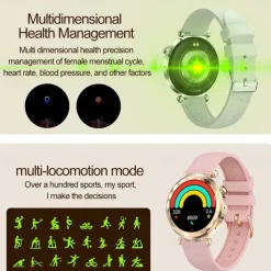 696 HK88 Smart Watch 1.19 inch Smart Band Fitness Bracelet Bluetooth Pedometer Call Reminder Heart Rate Monitor Compatible with Android iOS Women Hands-Free Calls Message Reminder Camera Control IP 67