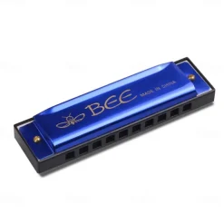 10 Holes Harmonica Diatonic Blues Harp Keys Mouth Organ for Blues Rock Country Folk Jazz