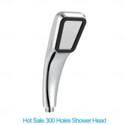 300 Holes Super Pressure Shower Head With Chrome Square Rainfall Handhold Water Saving Sprayer,Stainless Steel Plate and Durable Material