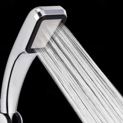 300 Holes Super Pressure Shower Head With Chrome Square Rainfall Handhold Water Saving Sprayer,Stainless Steel Plate and Durable Material