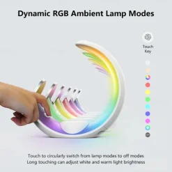 2024 Hottest Multi-function 4 In 1 Night Light Wireless Charger For iPhone Airpods iWatch Moon Shape Magnetic Wireless Charger