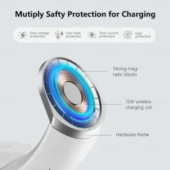 2024 Hottest Multi-function 4 In 1 Night Light Wireless Charger For iPhone Airpods iWatch Moon Shape Magnetic Wireless Charger