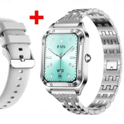 696 I98 Smart Watch 1.58 inch Smartwatch Fitness Running Watch Bluetooth Pedometer Call Reminder Heart Rate Monitor Compatible with Android iOS Women Men Hands-Free Calls Waterproof Message Reminder