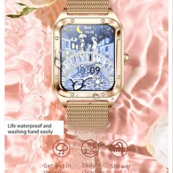 696 I98 Smart Watch 1.58 inch Smartwatch Fitness Running Watch Bluetooth Pedometer Call Reminder Heart Rate Monitor Compatible with Android iOS Women Men Hands-Free Calls Waterproof Message Reminder