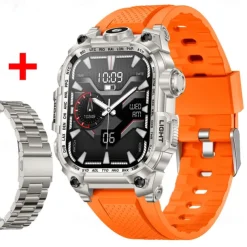 696 i121 Smart Watch 2.01 inch Smart Band Fitness Bracelet Bluetooth Pedometer Call Reminder Sleep Tracker Compatible with Android iOS Men Hands-Free Calls Message Reminder IPX-0 46mm Watch Case