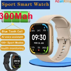 696 IDW26 Smart Watch 1.83 inch Smart Band Fitness Bracelet Bluetooth Call Reminder Sleep Tracker Heart Rate Monitor Compatible with Android iOS Women Men Hands-Free Calls Message Reminder IPX-0 40mm