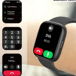 696 IDW26 Smart Watch 1.83 inch Smart Band Fitness Bracelet Bluetooth Call Reminder Sleep Tracker Heart Rate Monitor Compatible with Android iOS Women Men Hands-Free Calls Message Reminder IPX-0 40mm