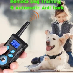 2 In 1 Automatic Anti Bark & Remote Training Collar Electric 3 Modes Beep Vibration Shock Waterproof Rechargeable Pet Behaviour Obedience Training
