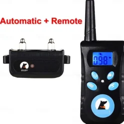 2 In 1 Automatic Anti Bark & Remote Training Collar Electric 3 Modes Beep Vibration Shock Waterproof Rechargeable Pet Behaviour Obedience Training