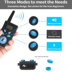 2 In 1 Automatic Anti Bark & Remote Training Collar Electric 3 Modes Beep Vibration Shock Waterproof Rechargeable Pet Behaviour Obedience Training