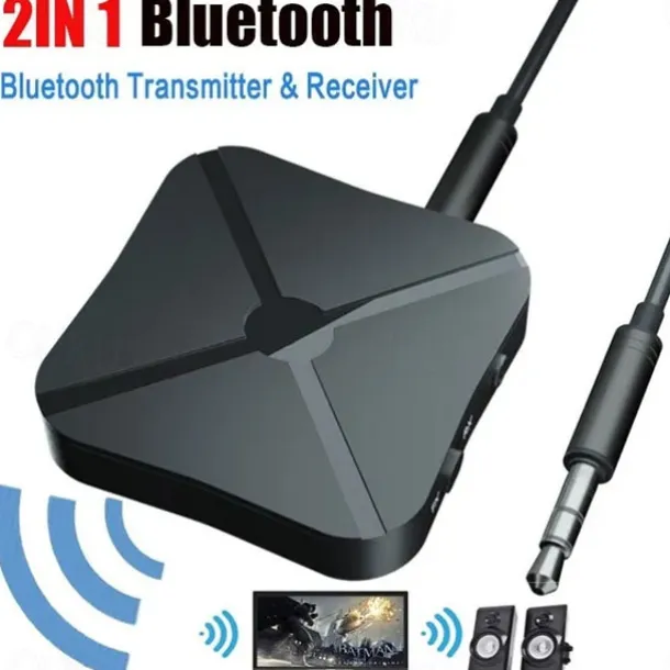 2 in 1 Bluetooth4.2 Computers Headphones AUX Car Stereo Music Audio Adapter Wireless Bluetooth Transmitter Receiver