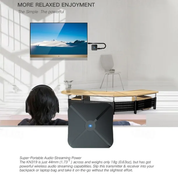 2 in 1 Bluetooth4.2 Computers Headphones AUX Car Stereo Music Audio Adapter Wireless Bluetooth Transmitter Receiver