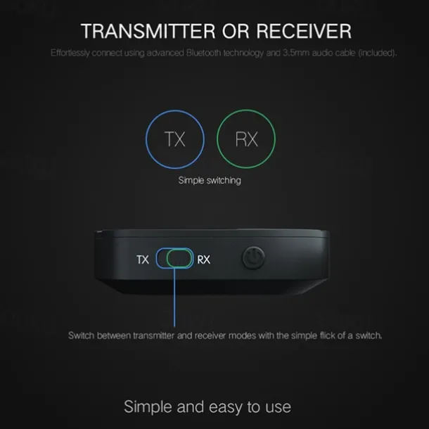 2 in 1 Bluetooth4.2 Computers Headphones AUX Car Stereo Music Audio Adapter Wireless Bluetooth Transmitter Receiver