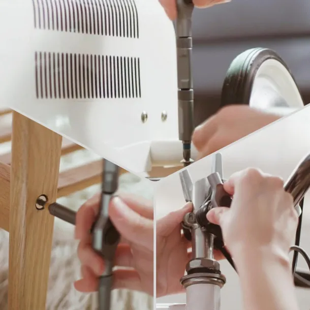 24 in 1 DIY Screwdriver, Portable 24 in 1 Magnetic Ratchet Screwdriver Set for Furniture PC Bicycle