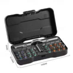 24 in 1 DIY Screwdriver, Portable 24 in 1 Magnetic Ratchet Screwdriver Set for Furniture PC Bicycle