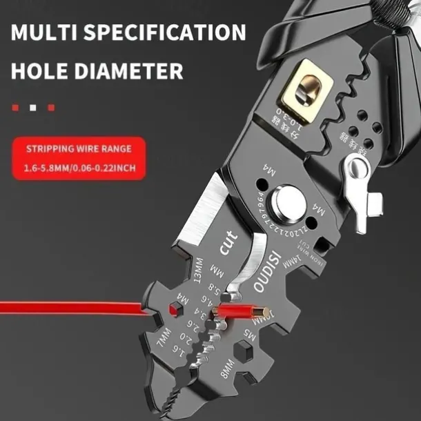 25 in 1 Electrician Pliers Multifunctional Long Nose Pliers Wire Stripper Cable Cutter Terminal Crimping Hand Tools