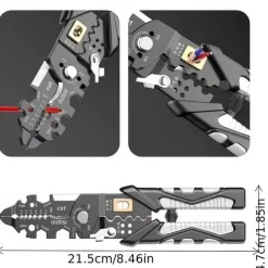 25 in 1 Electrician Pliers Multifunctional Long Nose Pliers Wire Stripper Cable Cutter Terminal Crimping Hand Tools