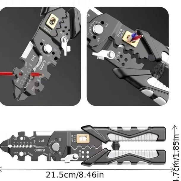 25 in 1 Electrician Pliers Multifunctional Long Nose Pliers Wire Stripper Cable Cutter Terminal Crimping Hand Tools