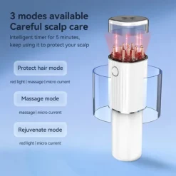 3 In 1 EMS Electric Hair Scalp Massager Brush Hair Oil Applicator LED Red Light Comb For Hair Growth