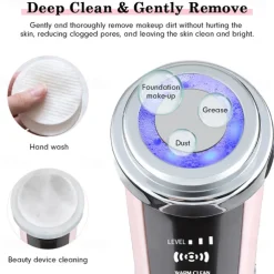 7 in 1 Face Lift Devices RF Microcurrent Skin Rejuvenation Facial Massager Light Therapy Anti Aging Wrinkle Beauty Apparatus