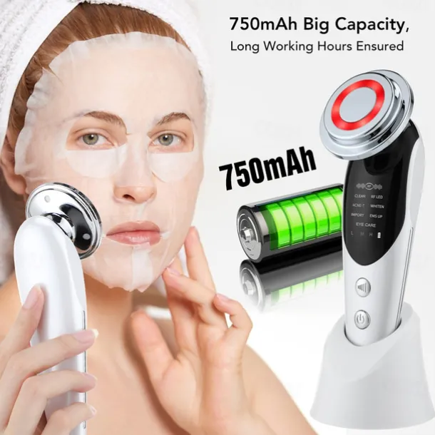 7 in 1 Face Lift Devices RF Microcurrent Skin Rejuvenation Facial Massager Light Therapy Anti Aging Wrinkle Beauty Apparatus