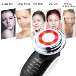 7 in 1 Face Lift Devices RF Microcurrent Skin Rejuvenation Facial Massager Light Therapy Anti Aging Wrinkle Beauty Apparatus