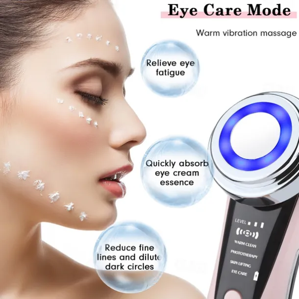 7 in 1 Face Lift Devices RF Microcurrent Skin Rejuvenation Facial Massager Light Therapy Anti Aging Wrinkle Beauty Apparatus