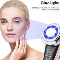 7 in 1 Face Lift Devices RF Microcurrent Skin Rejuvenation Facial Massager Light Therapy Anti Aging Wrinkle Beauty Apparatus