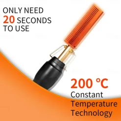 2 in 1 Hot Comb Hair Straightener Flat Irons Straightening Wet Dry Dual Use Brush Electric Heating Comb Hair Straight Styler Hair Curler